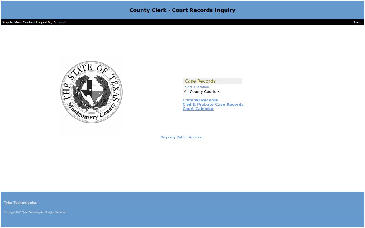 Montgomery County misdemeanor criminal court case search